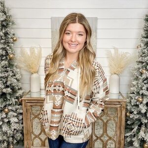 Native Aztec Print Sweatshirt